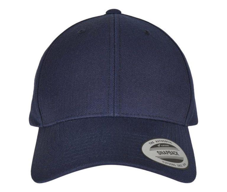 YP Classics® Premium Curved Visor Snapback Cap - navy