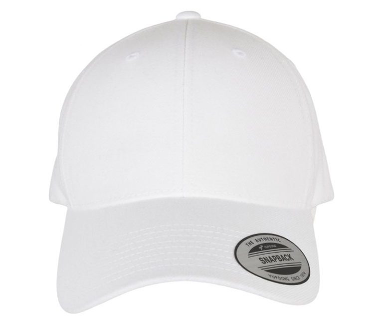 YP Classics® Premium Curved Visor Snapback Cap - White
