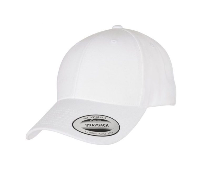YP Classics® Premium Curved Visor Snapback Cap - White
