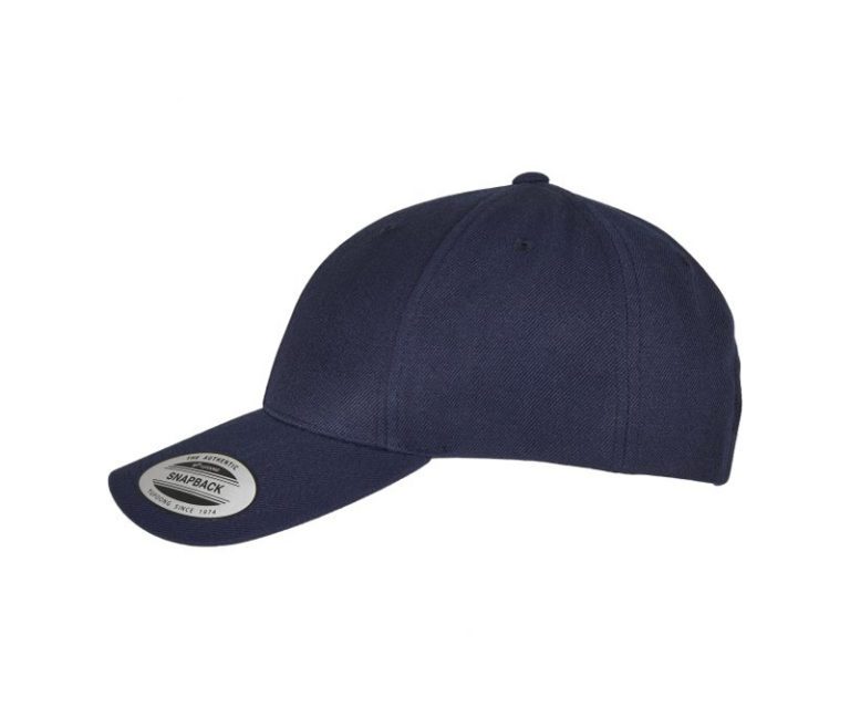 YP Classics® Premium Curved Visor Snapback Cap - Navy