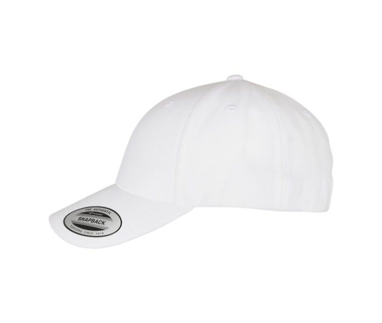 YP Classics® Premium Curved Visor Snapback Cap - white
