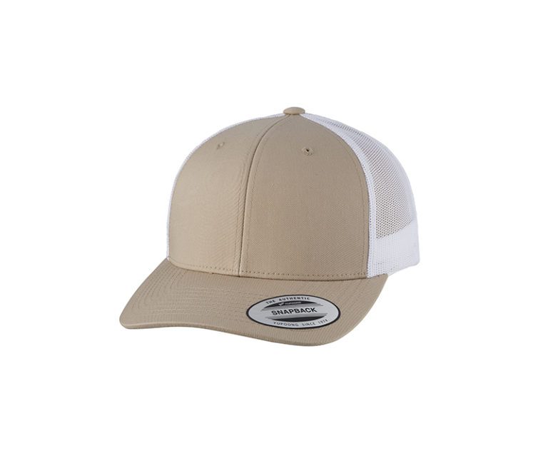 YP Classics® Retro Trucker Cap – 2-Tone Khaki & White