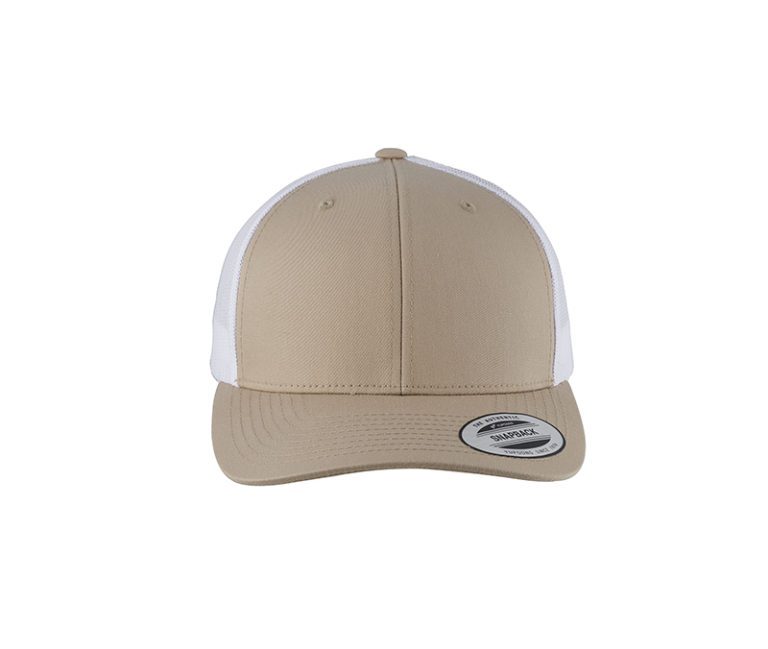 YP Classics® Retro Trucker Cap – 2-Tone Khaki & White