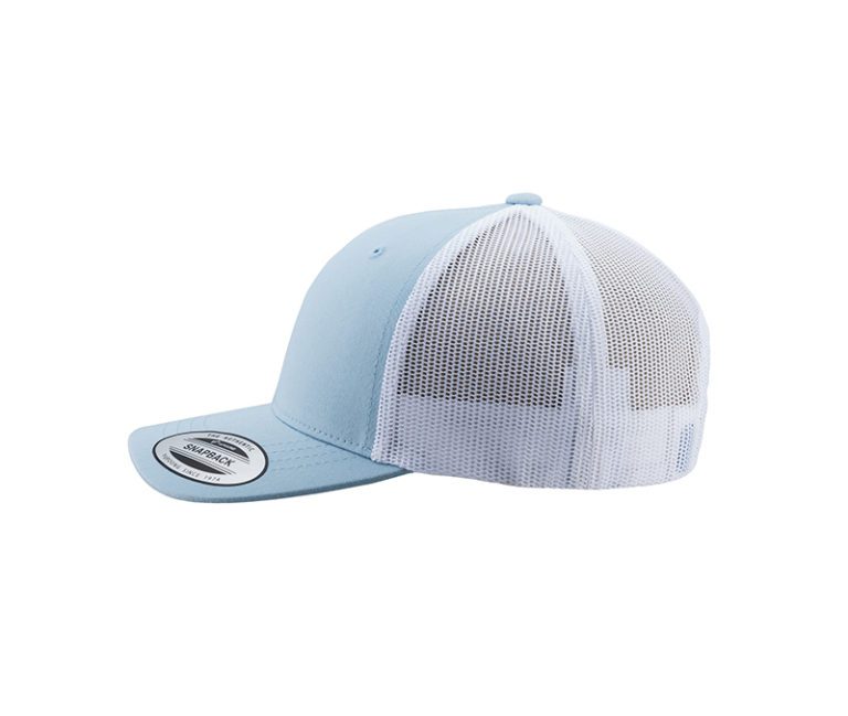 YP Classics® Retro Trucker Cap – 2-Tone Sky Blue & White
