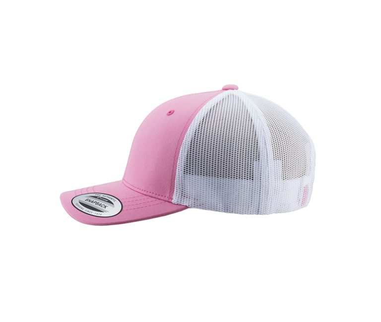YP Classics® Retro Trucker Cap – 2-Tone Pink & White