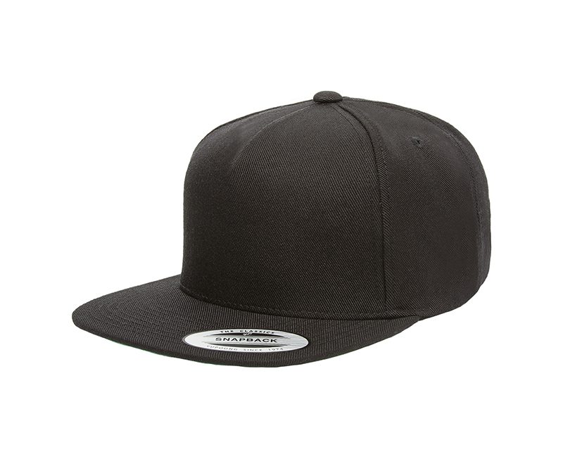 YP Classics® Premium 5-Panel Snapback Black
