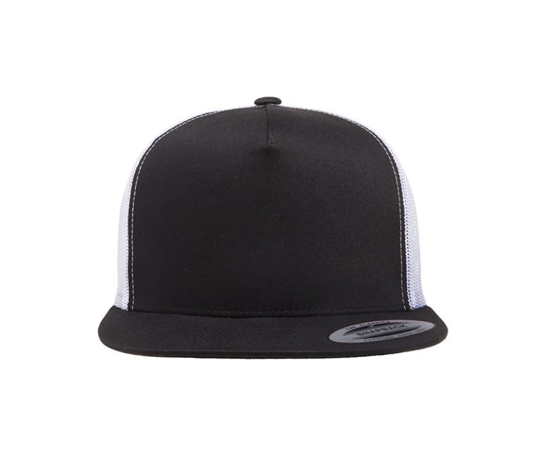YP Classics® Retro Trucker Cap – 2-Tone Black & White