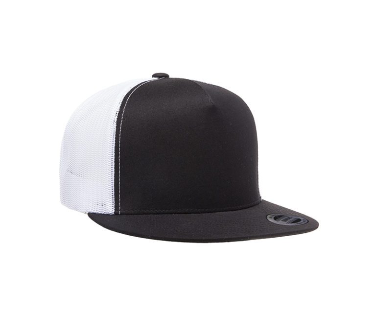 YP Classics® Retro Trucker Cap – 2-Tone Black & White