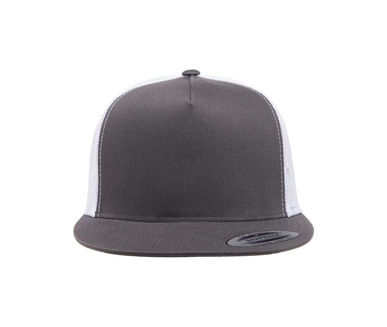 YP Classics® Retro Trucker Cap – 2-Tone Charcoal & White