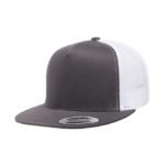 YP Classics® Retro Trucker Cap – 2-Tone Charcoal & White