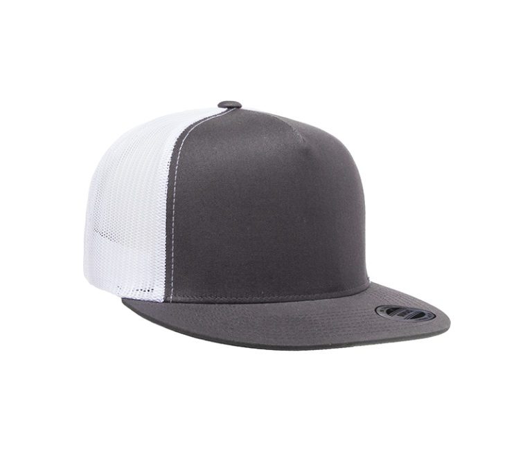 YP Classics® Retro Trucker Cap – 2-Tone Charcoal & White