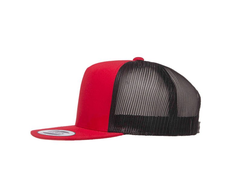 YP Classics® Retro Trucker Cap – 2-Tone Red & Black