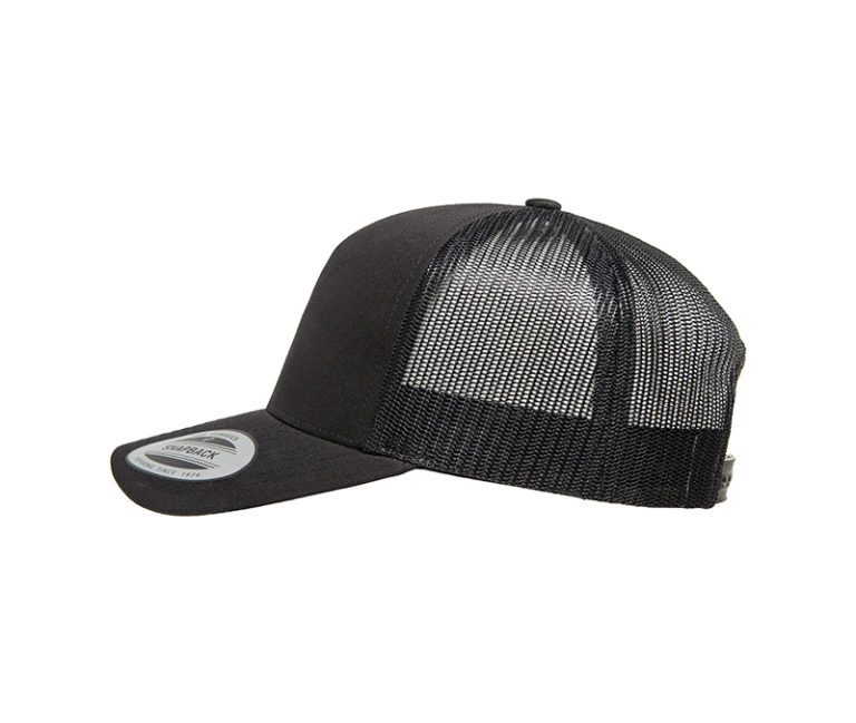YP Classics® 5-Panel Retro Trucker Cap Black