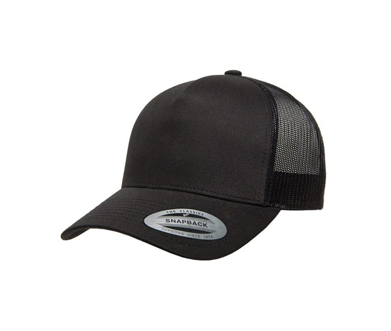 YP Classics® 5-Panel Retro Trucker Cap Black