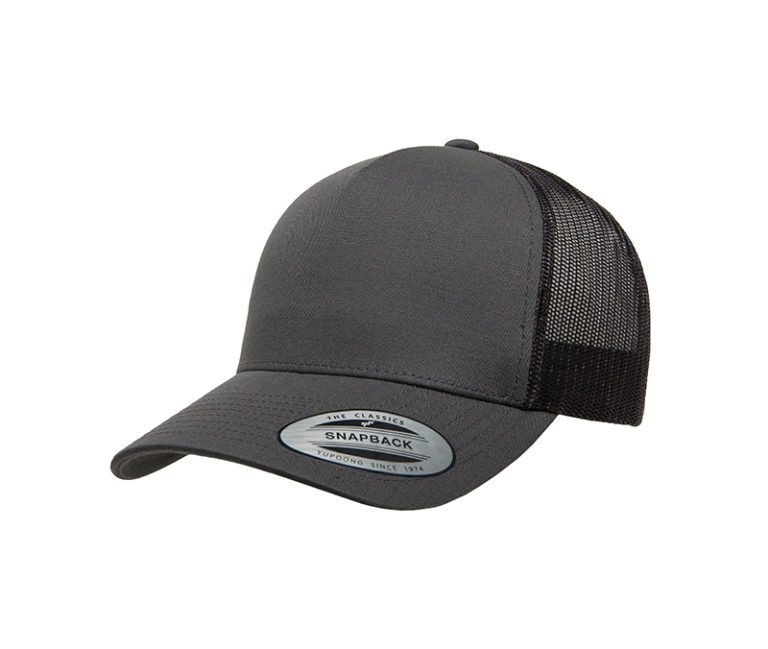 YP Classics® 5-Panel Retro Trucker Cap Charcoal