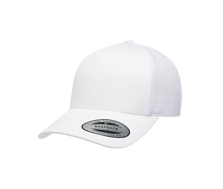 YP Classics®5 Panel Retro Trucker Cap White
