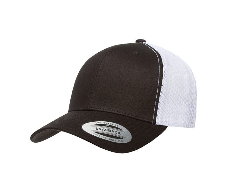 YP Classics® Retro Trucker Cap – 2-Tone White & Black