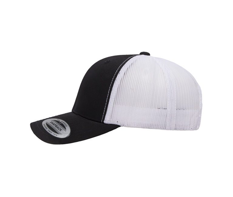 YP Classics® Retro Trucker Cap – 2-Tone White & Black