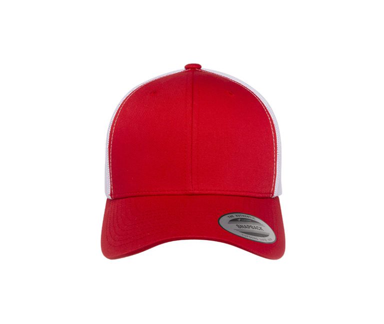 YP Classics® Retro Trucker Cap – 2-Tone Red & White