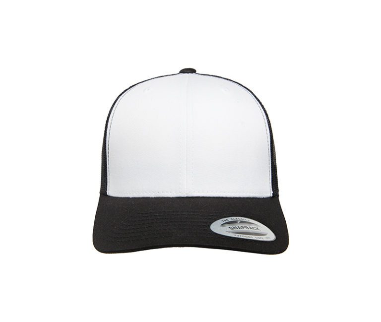 YP Classics® Retro Trucker with White Front Panel Black & White