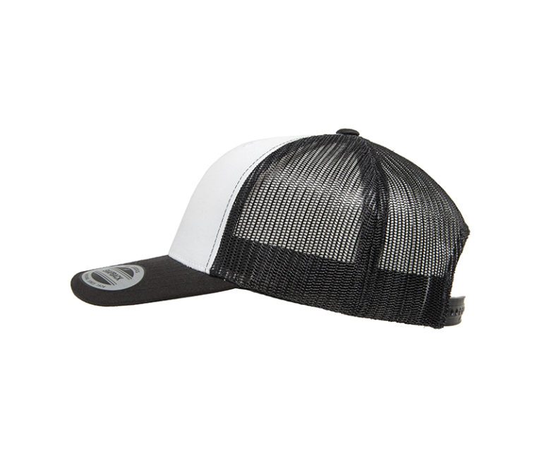 YP Classics® Retro Trucker with White Front Panel Black & White